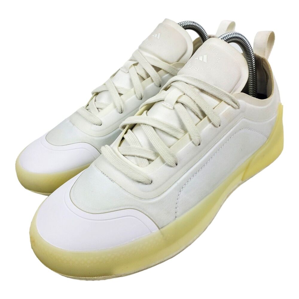ADIDAS STELLA MCCARTNEY Shoes TREINO Womens Size 9 Triple White Sneaker FY1548